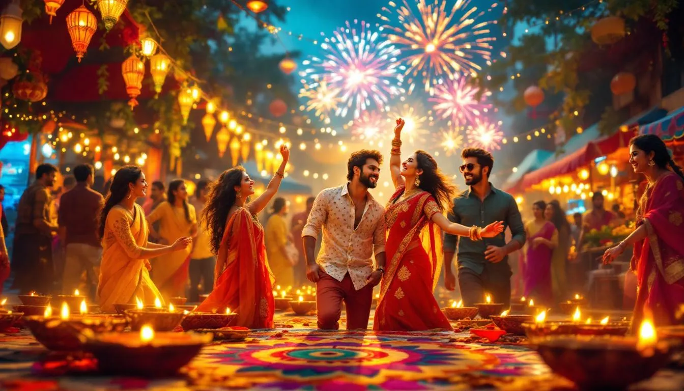 A visual representation of Paytm Diwali promo codes, with festive decorations and promotional banners.