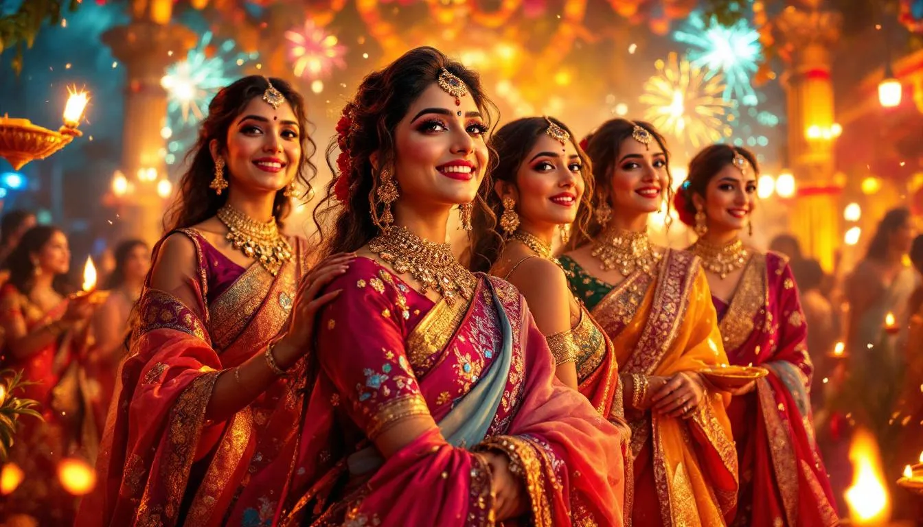 An exclusive range of women's festive wear, including elegant sarees and dresses.